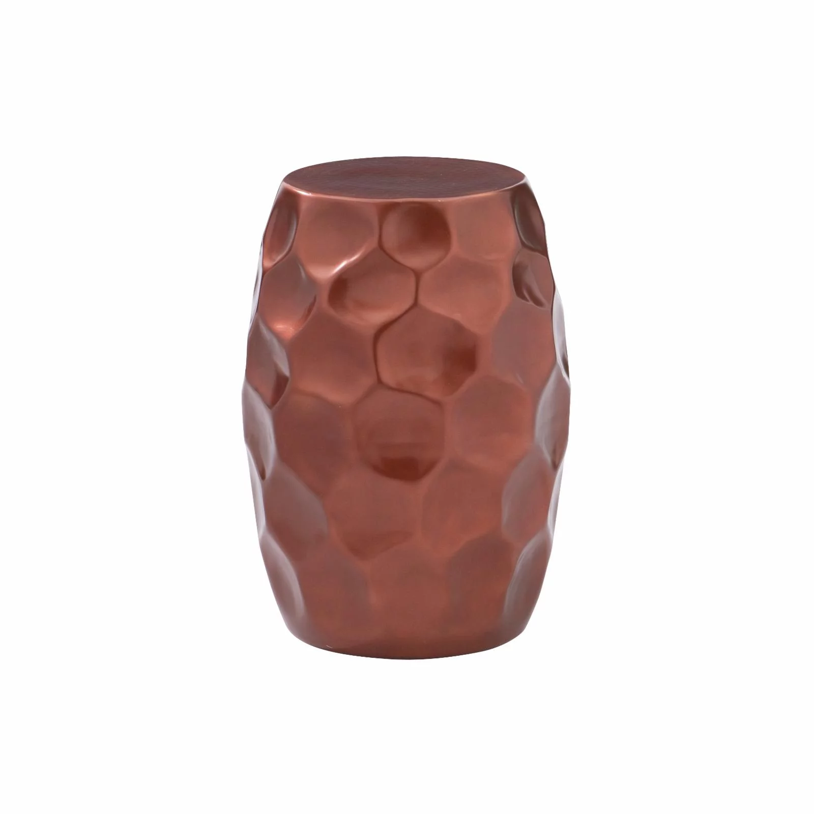 Linon Hewitt Aluminum Side Table in Antique Copper