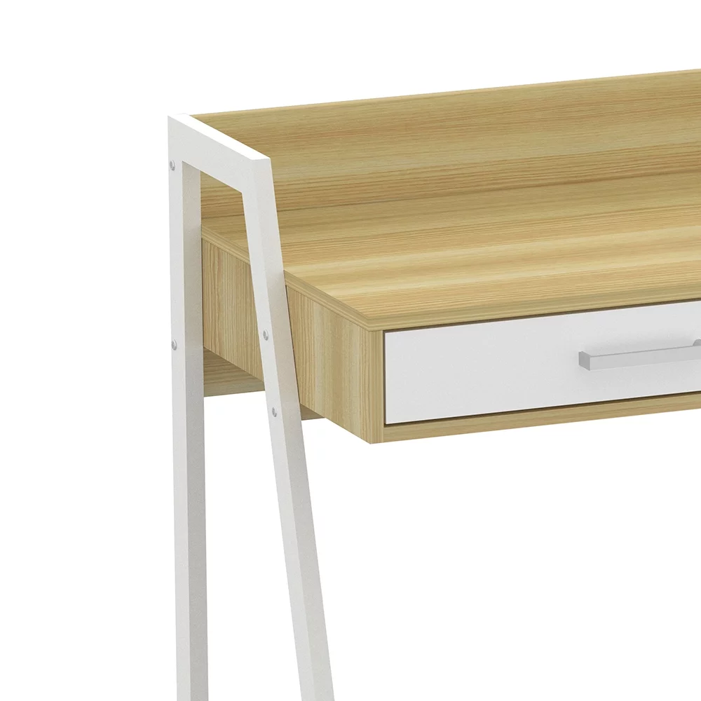 Saint Birch Fenton Metal White Writing Desk