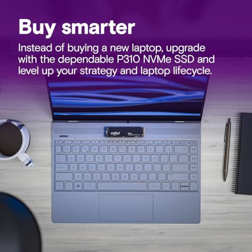 Crucial P310 1TB 2280 PCIe Gen4 3D NAND NVMe M.2 SSD – Up to 7,100 MB/s – Shift up to Gen4, with Acronis Offer, Internal Solid State Drive (PC) – CT1000P310SSD801