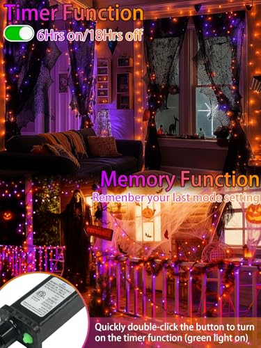 2 Pack Warm White to Multicolor Christmas Lights Indoor Outdoor, Super Bright 66FT 200 LED String Lights Waterproof, Twinkle Xmas Light with Timer for Bedroom Party Christmas Tree Decorations