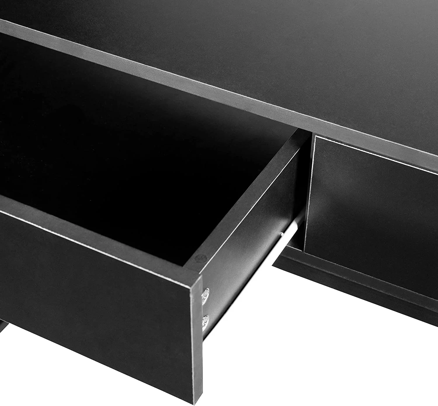 Home Office Modern Computer Desk with Drawers, Black, 47.5