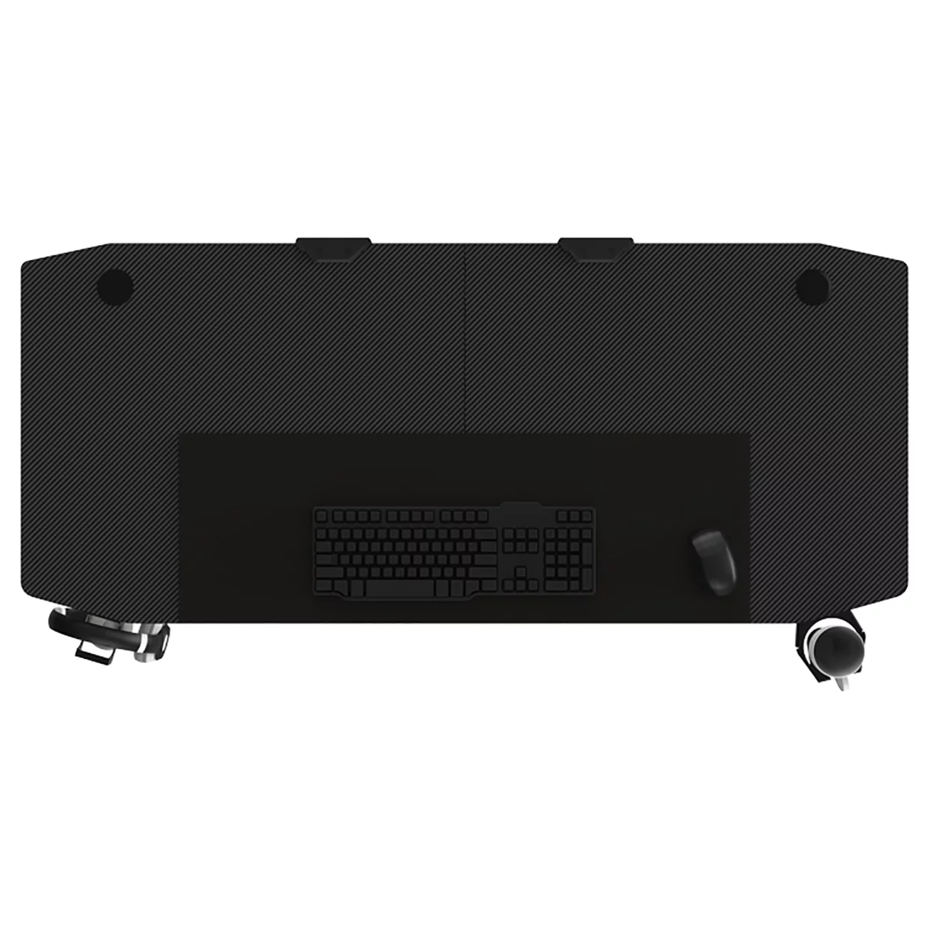 140x65x75cm Ergonomic Gaming Desk, T Shaped Office PC Computer Desk,with Headphone Holder,Cup Holder,Black Panel,Mouse Pad