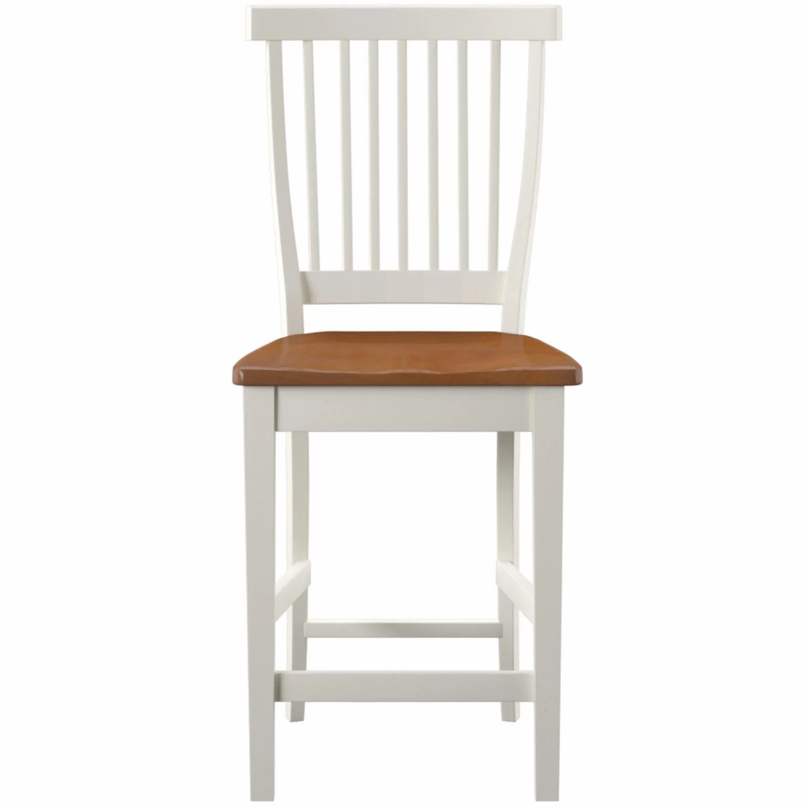 Homestyles Americana Traditional Wood Counter Stool in Antique White and Oak