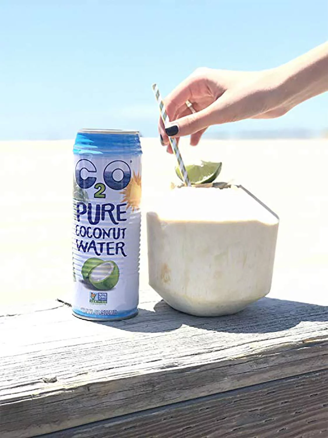 C2O Pure Coconut Water | Plant Based | Non-GMO | No Added Sugar | Essential Electrolytes | 17.5 FL OZ (Pack of 12)