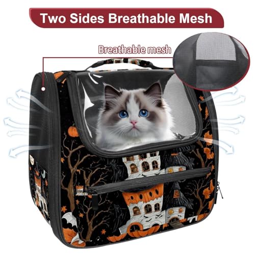 Cute Vector Set with Halloween Illustrations 2_101 Pet Travel Carrier Soft Sided Portable Bag for Cats, Small Dogs, Kittens or Puppies