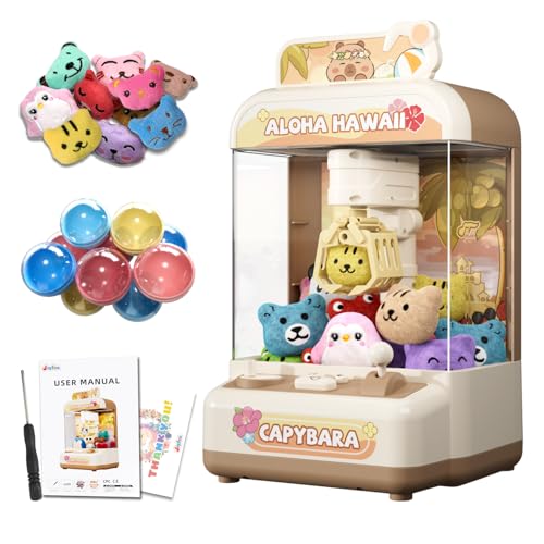 Mini Claw Machine for Kids, Cute Capybara Vending Machine Toys for Girls Age 3-4, Candy Grabber Dispenser Machine Toy for Boys, Birthday Gifts for Age 3+, Perfect for Home, Parties, Holiday, Christmas