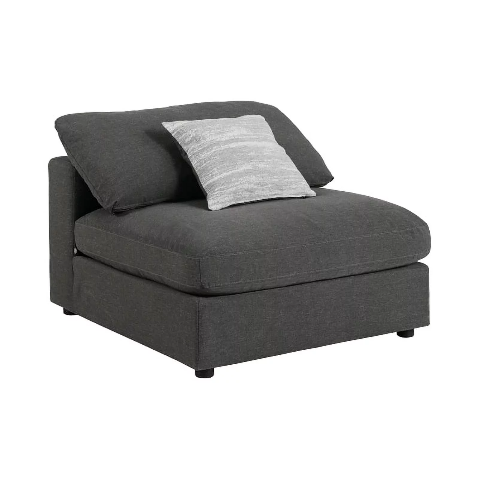 Serene 6-piece Upholstered Modular Sectional Charcoal