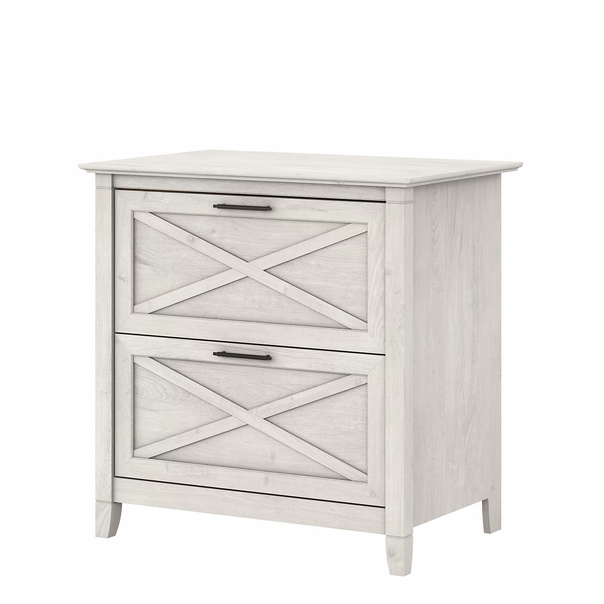 Bush Furniture Key West Lateral File Cabinet, 2 Drawer, Linen White Oak