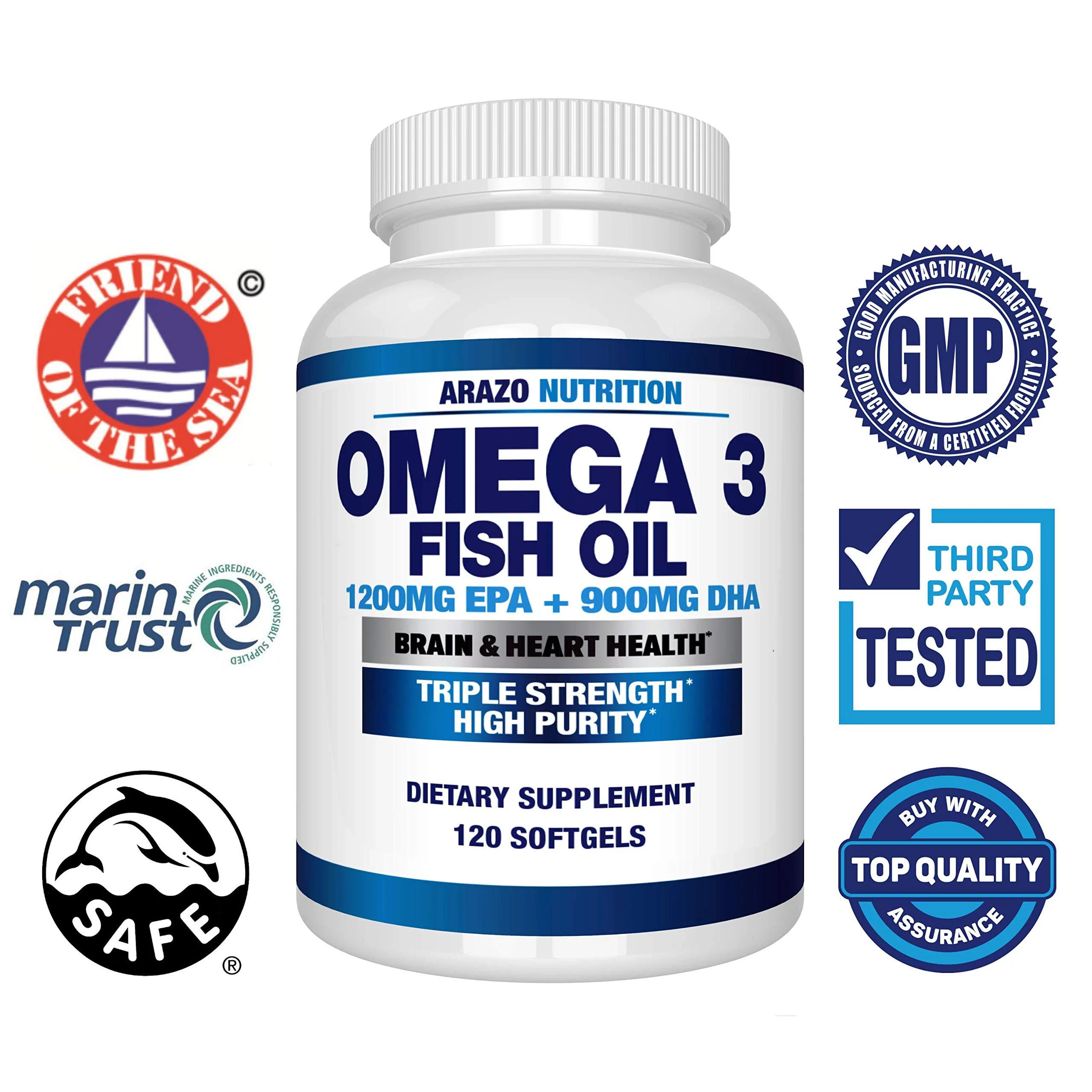 Omega 3 Fish Oil 2250mg | HIGH EPA 1200MG + DHA 900MG, NEW - FREE SHIPPING