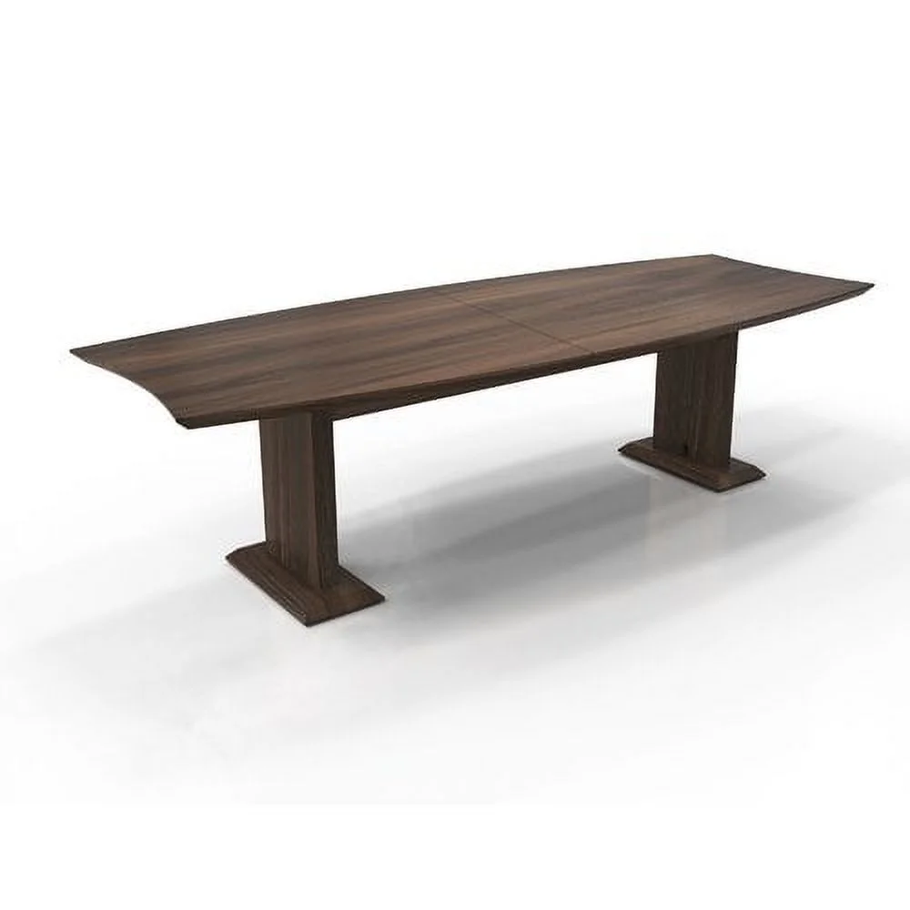 Safco 12' Boat Shaped Laminate Conference Table Textured Brown Sugar STC12TBS