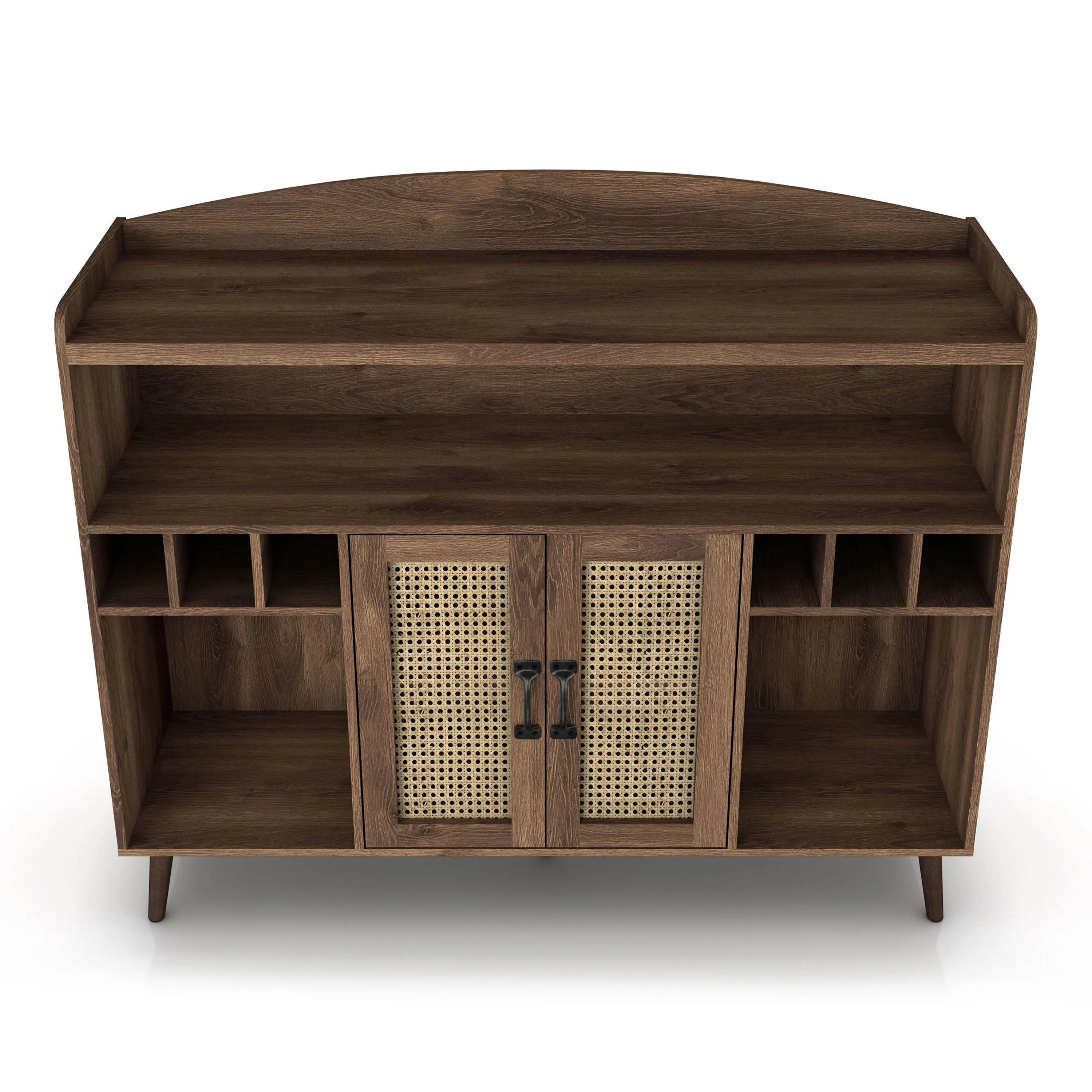 Furniture of America Bruz Multi-Storage Buffet, Distressed Walnut