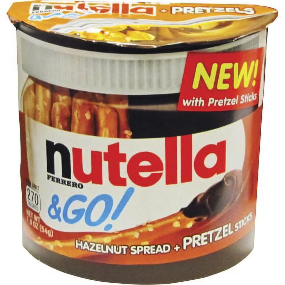 Nutella Nutella & GO Hazelnut Spread & Pretzels - 1.80 oz - 12 / Box | Bundle of 10 Boxes