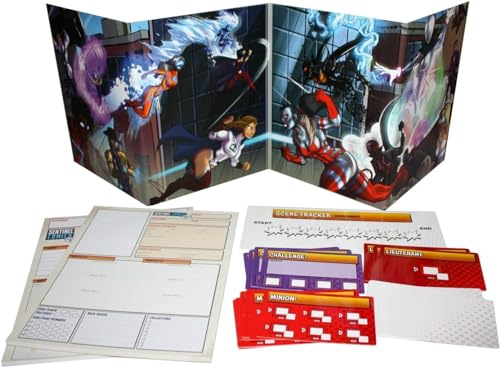 Greater Than Games | Sentinel Comics: Game Moderator Kit | Tabletop Role Playing Game Supplement | Includes GM Screen, Dry Erase Materials, & Character Sheets