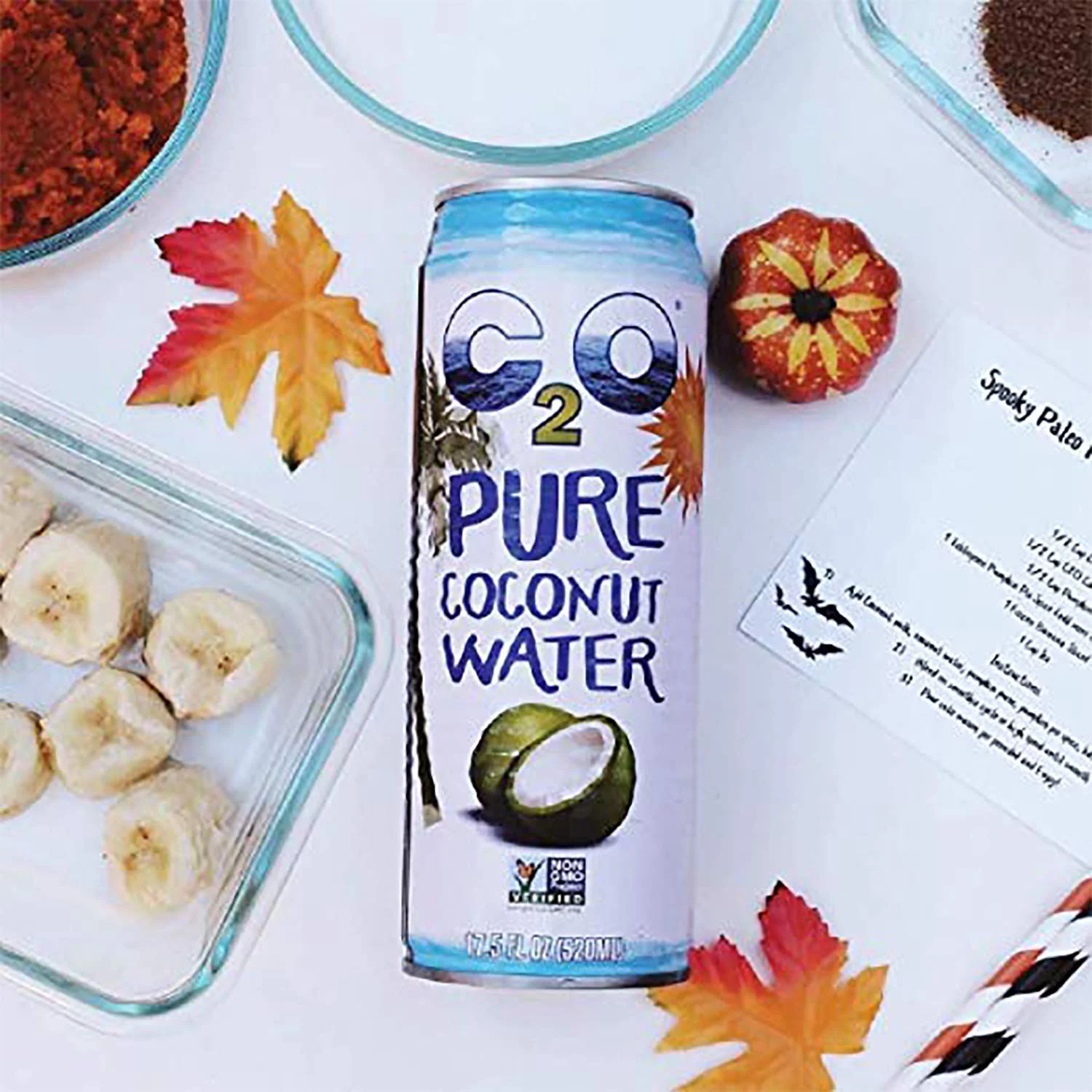 C2O Pure Coconut Water | Plant Based | Non-GMO | No Added Sugar | Essential Electrolytes | 17.5 FL OZ (Pack of 12)