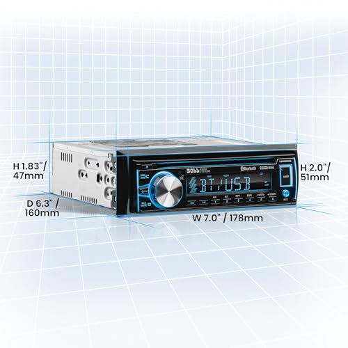 BOSS Audio Systems 656BCK Car Stereo Package - Single Din, Bluetooth, CD MP3 USB AM FM Radio, 6.5 Inch 2 Way Full Range Speakers, Black