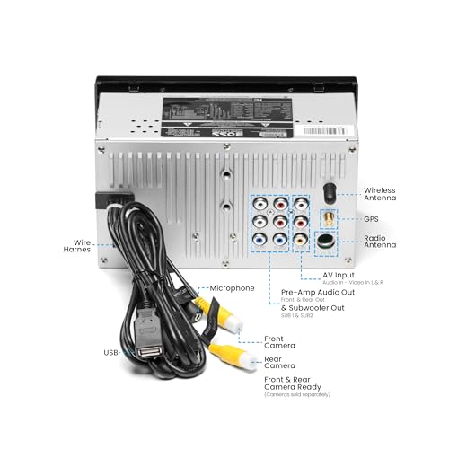 BOSS Audio Systems BCP62 Car Stereo - Apple CarPlay, Double Din, 6.2 Inch Capacitive Touchscreen, Bluetooth, No CD DVD Player, AM/FM Radio Receiver, USB