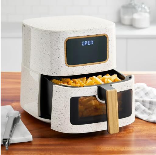 Air Fryer 5.8 qt Air Fryer, Linen Speckle - Energy Efficient