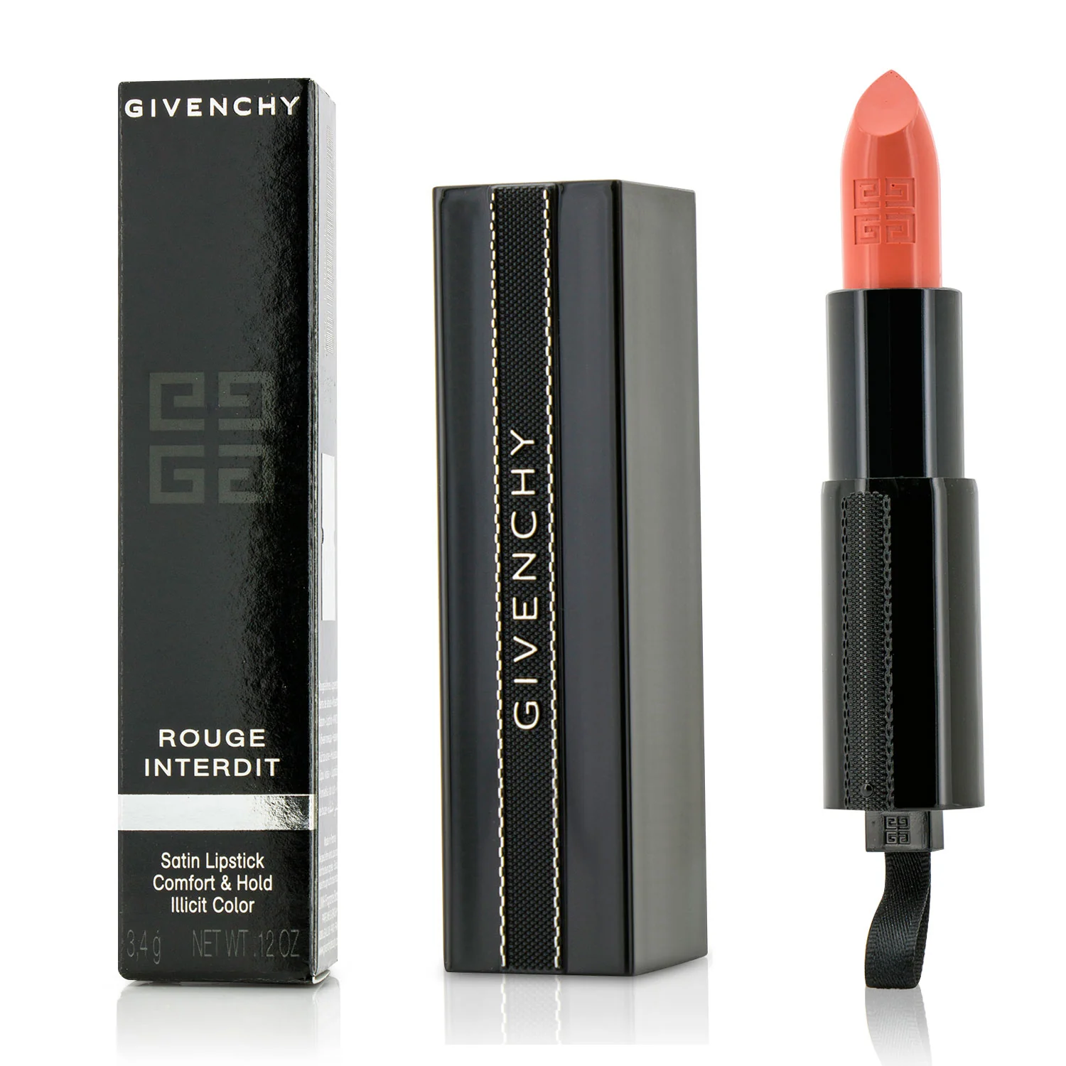 Givenchy Rouge Interdit Satin Lipstick - # 12 Rouge Insomnie  3.4g/0.12oz