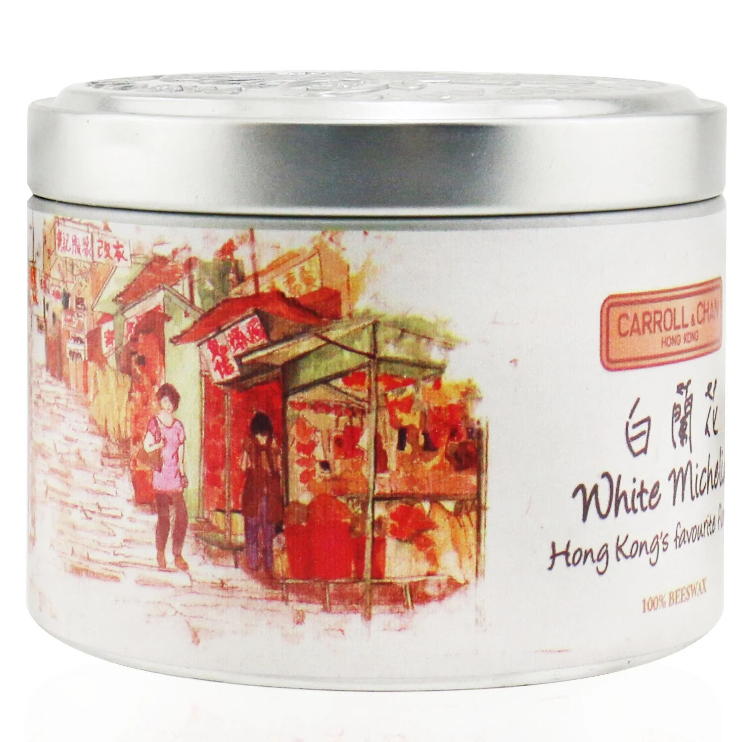 The Candle Company (Carroll & Chan) 100% Beeswax Tin Candle - White Michelia  (8x6) cm