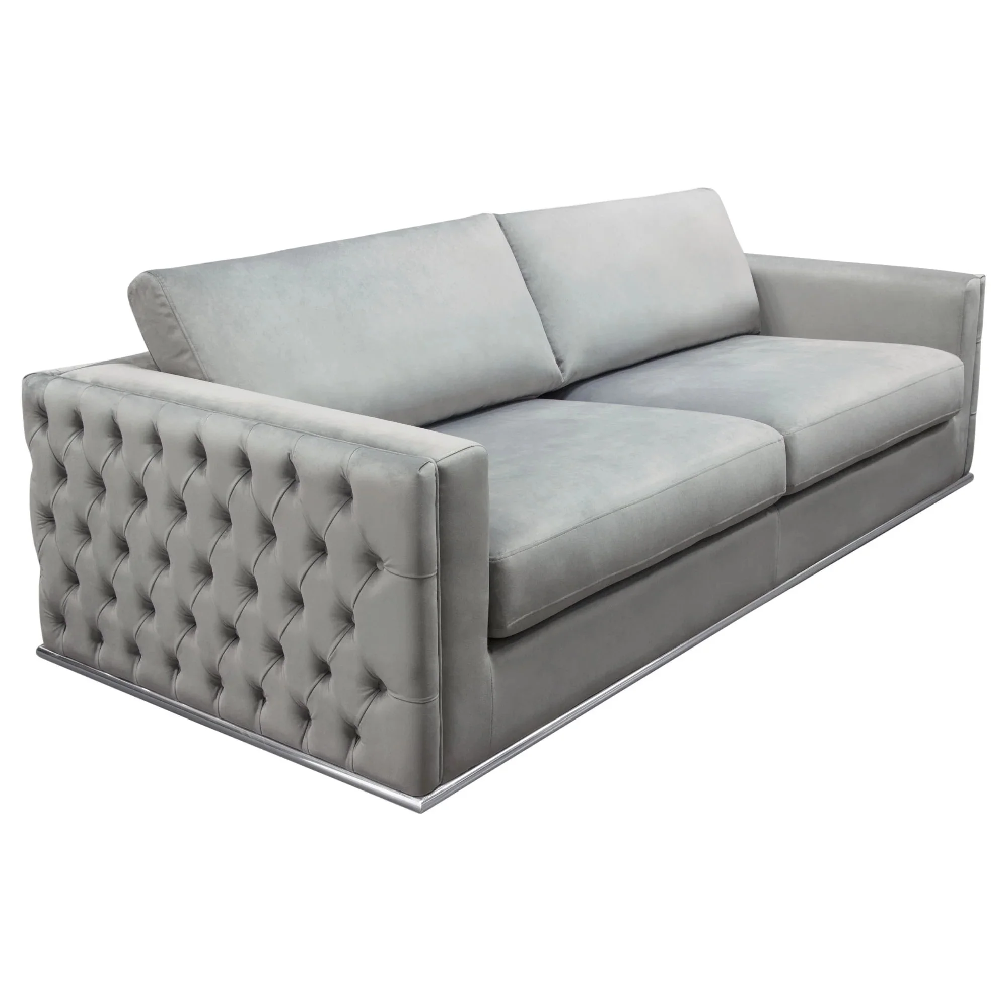 Envy Sofa in Platinum Gray Velvet by Diamond Sofa