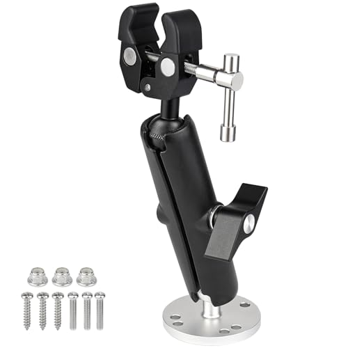 Trolling Motor Stabilizer Mount Support for Minn kota Terrova/Riptide Terrova/Ulterra/PowerDrive,Tough-Claw Trolling Motor Shaft Securely&Reduces Vibration,360° Adjustable,Fits up to 2-Inch Bar