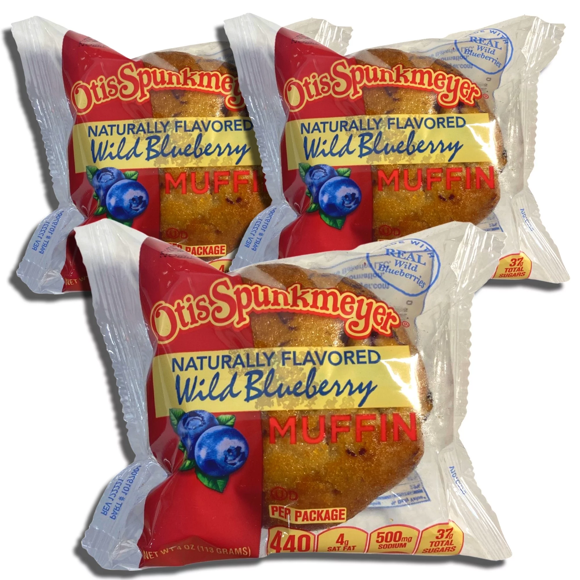 Tribeca Curations | Individually Wrapped Wild Blueberry Muffins by Otis Spunkmeyer | 4 Ounce | Pack of 12