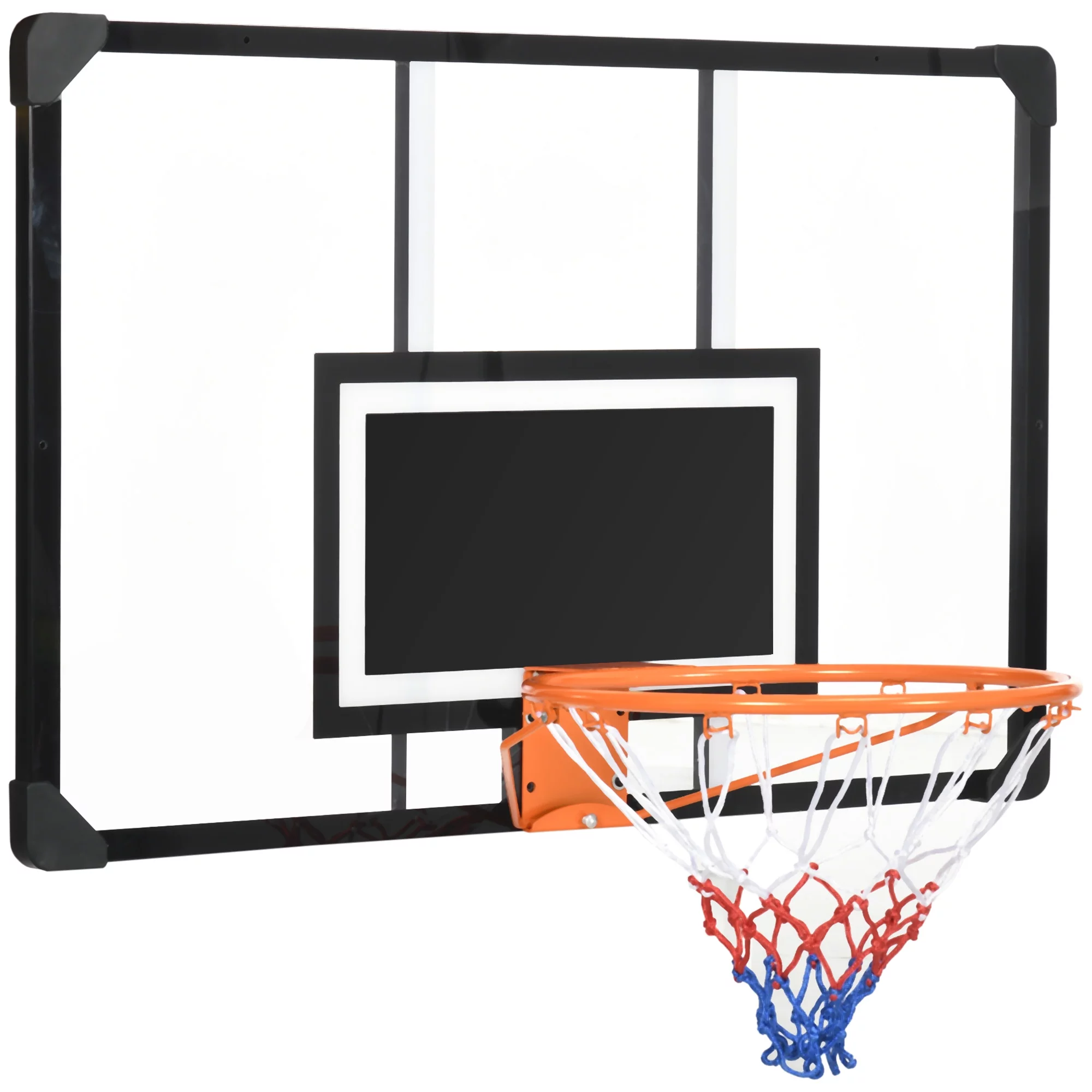 Soozier Wall Mounted Basketball Hoop with Shatter Proof Backboard