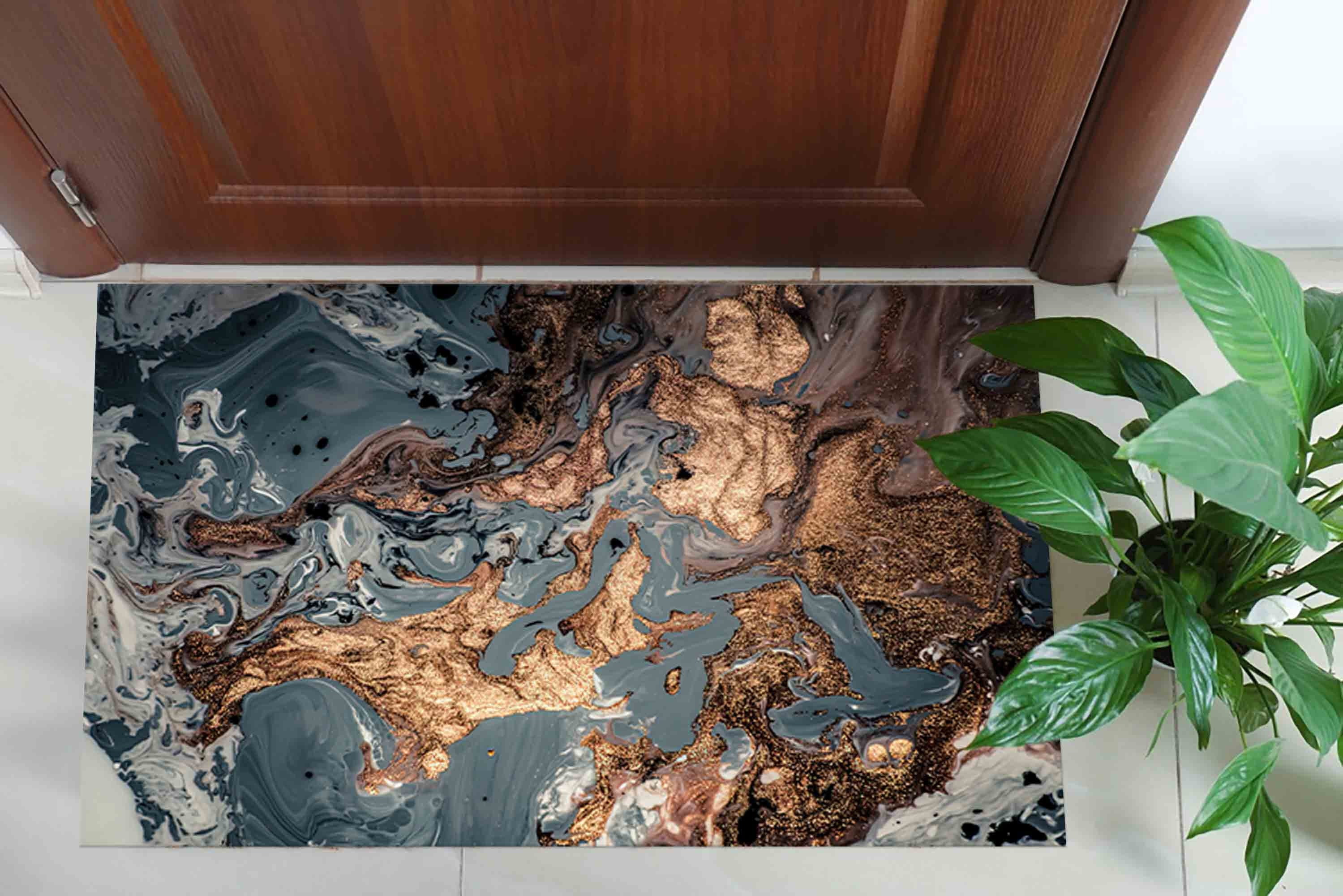 Alcohol Ink Rugs, Luxury Rugs, Shimmery Rug, Personalized Rugs, Hallway Rugs, Living Room Rugs, Marble Rug, Runner Rugs, Printed Rug, 2'x3' - 60x90 cm