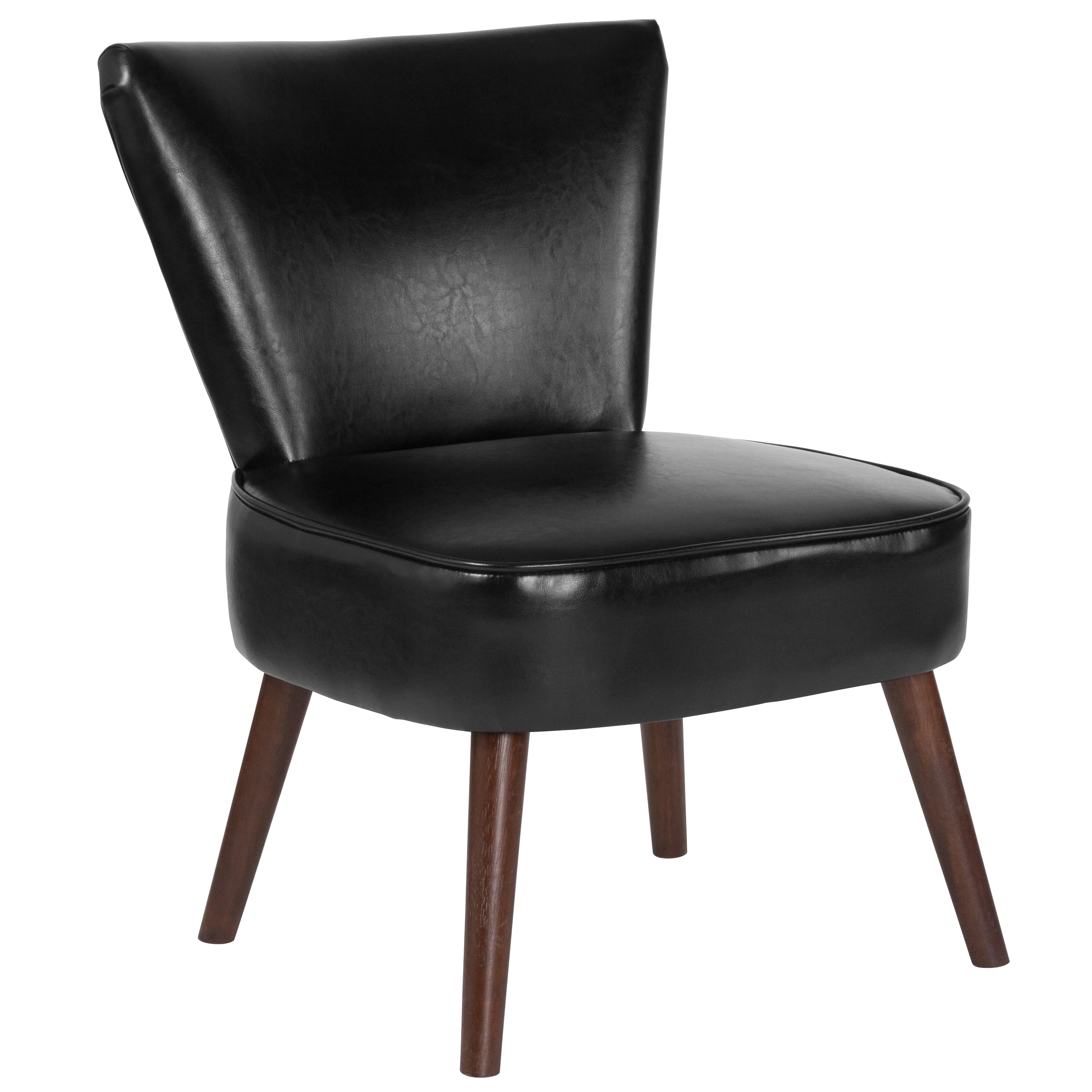 Flash Furniture 2 Pk. HERCULES Holloway Series Black LeatherSoft Retro Chair