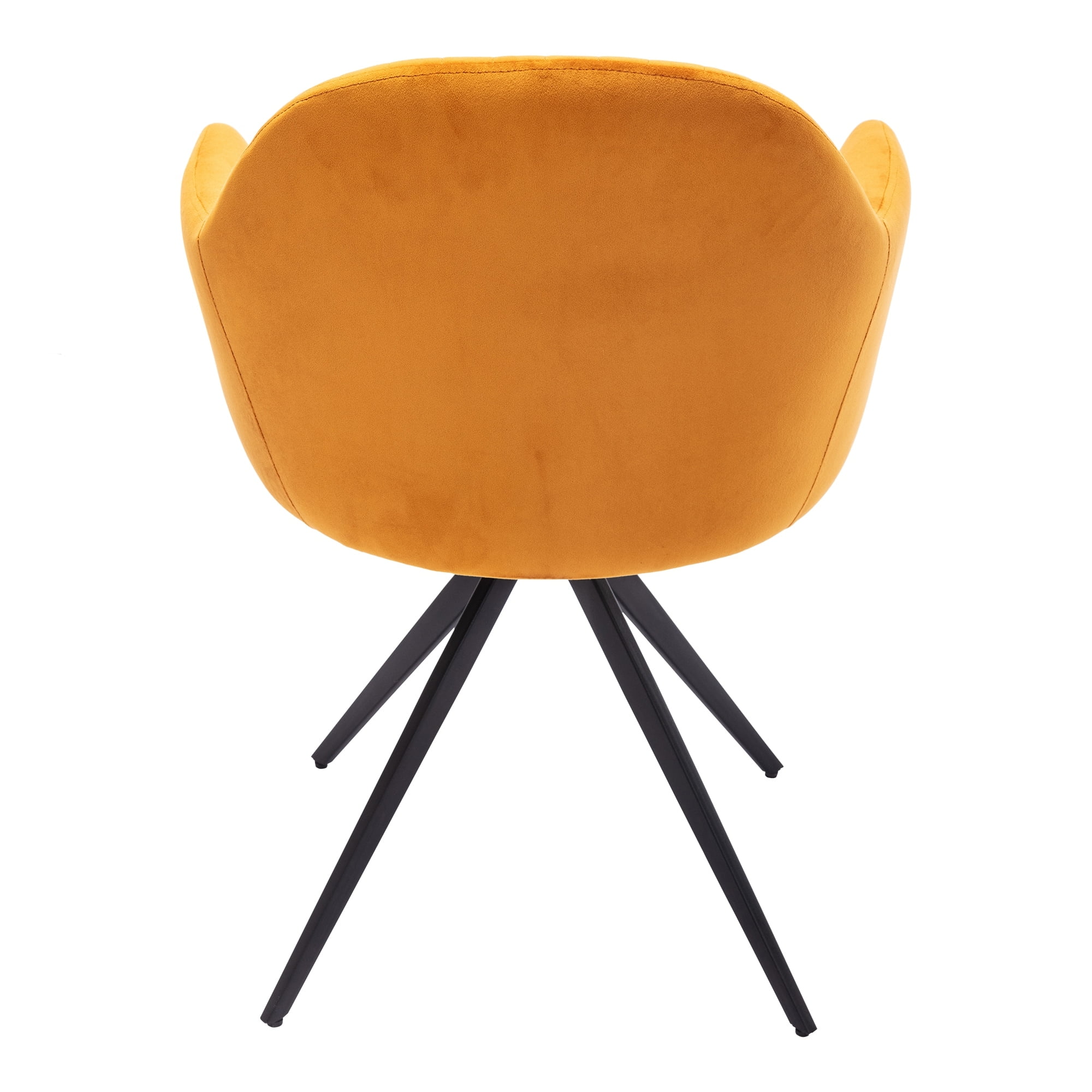 Rowe Swivel Arm Velvet Chair Cognac