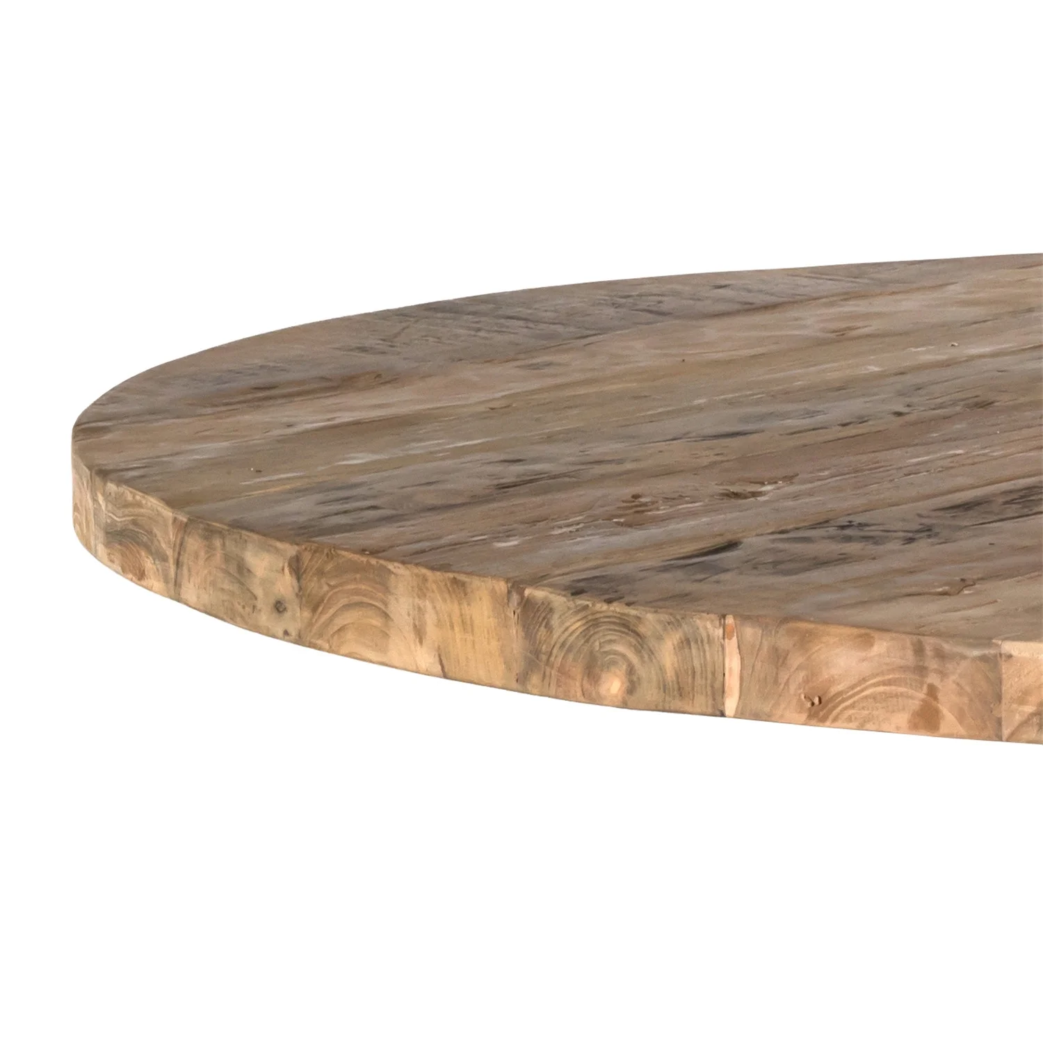 Padmas Plantation  Emely Round Recycled Teak Wood Dining Table - Natural - 30.25 x 59 x 59 in.