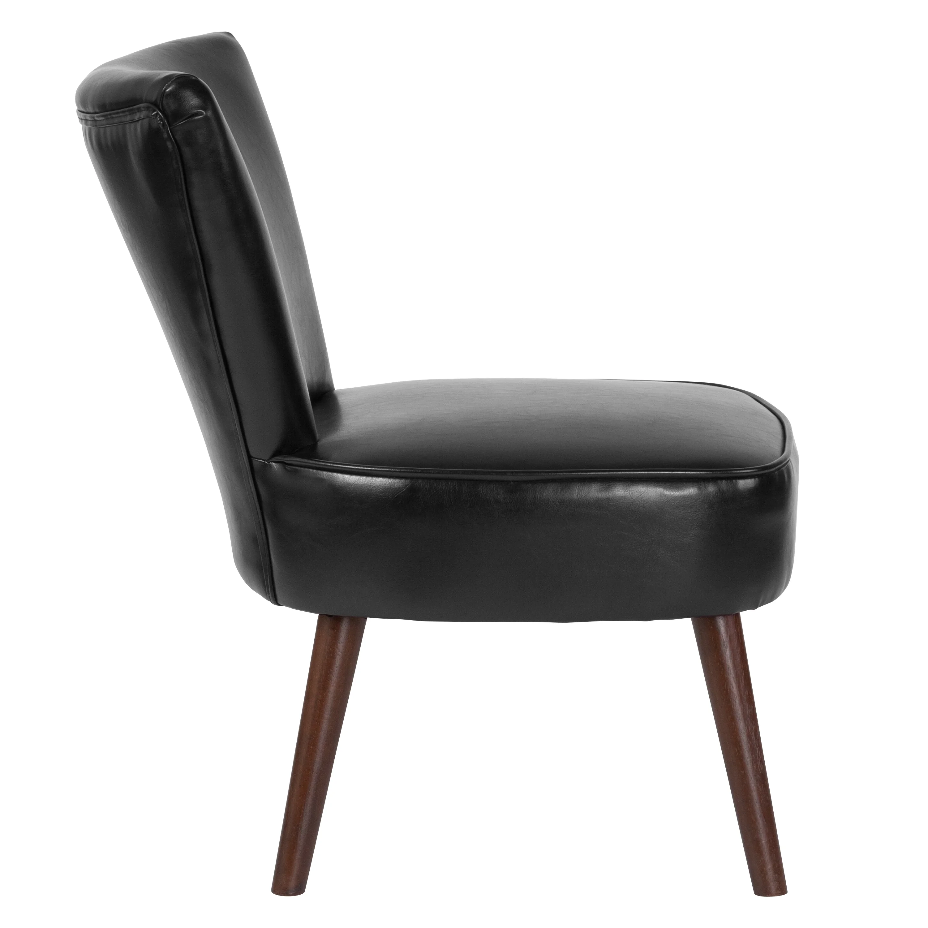 Flash Furniture 2 Pk. HERCULES Holloway Series Black LeatherSoft Retro Chair
