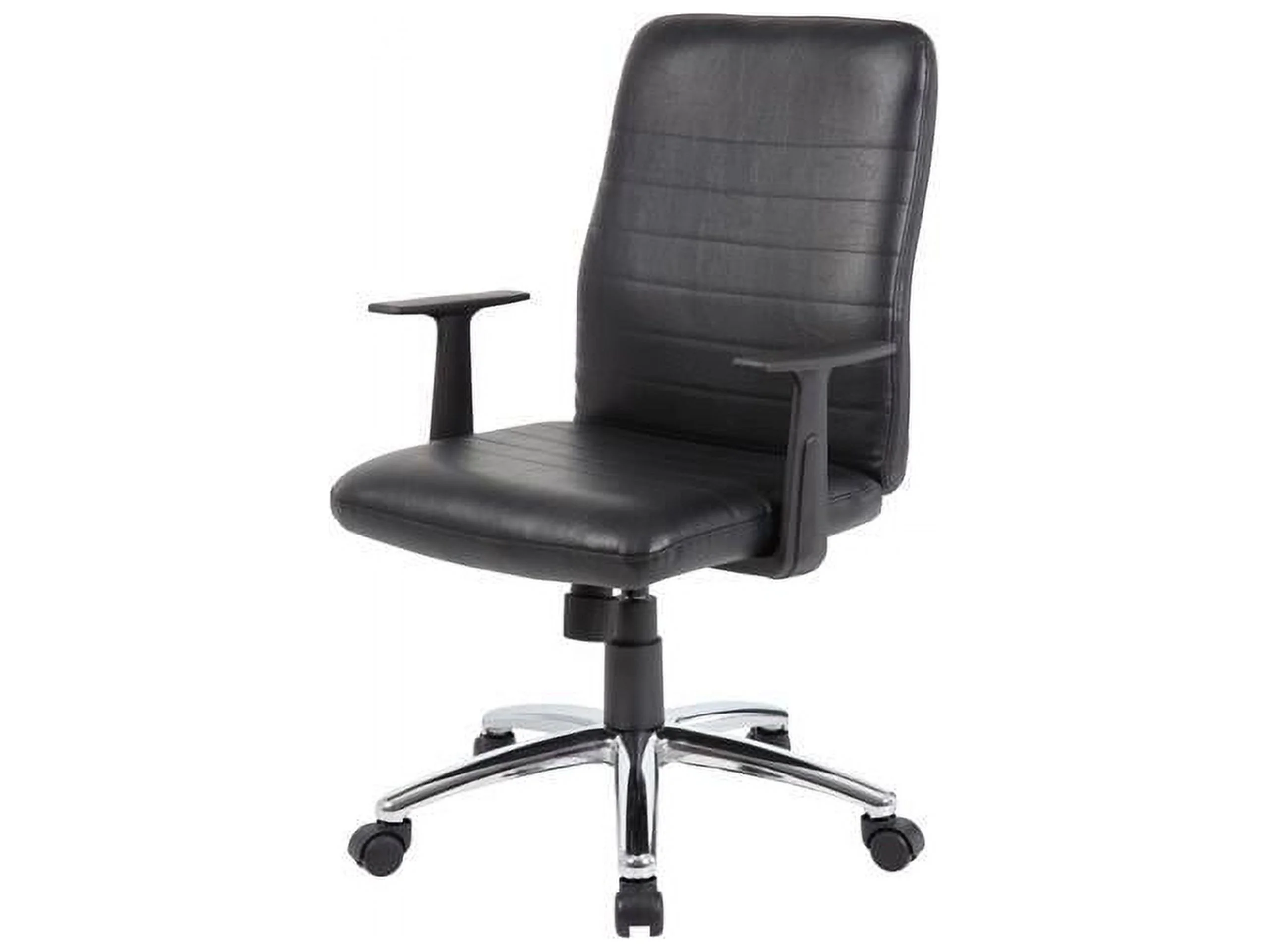 Boss Office Retro Task Chair with Black T-Arms in Black