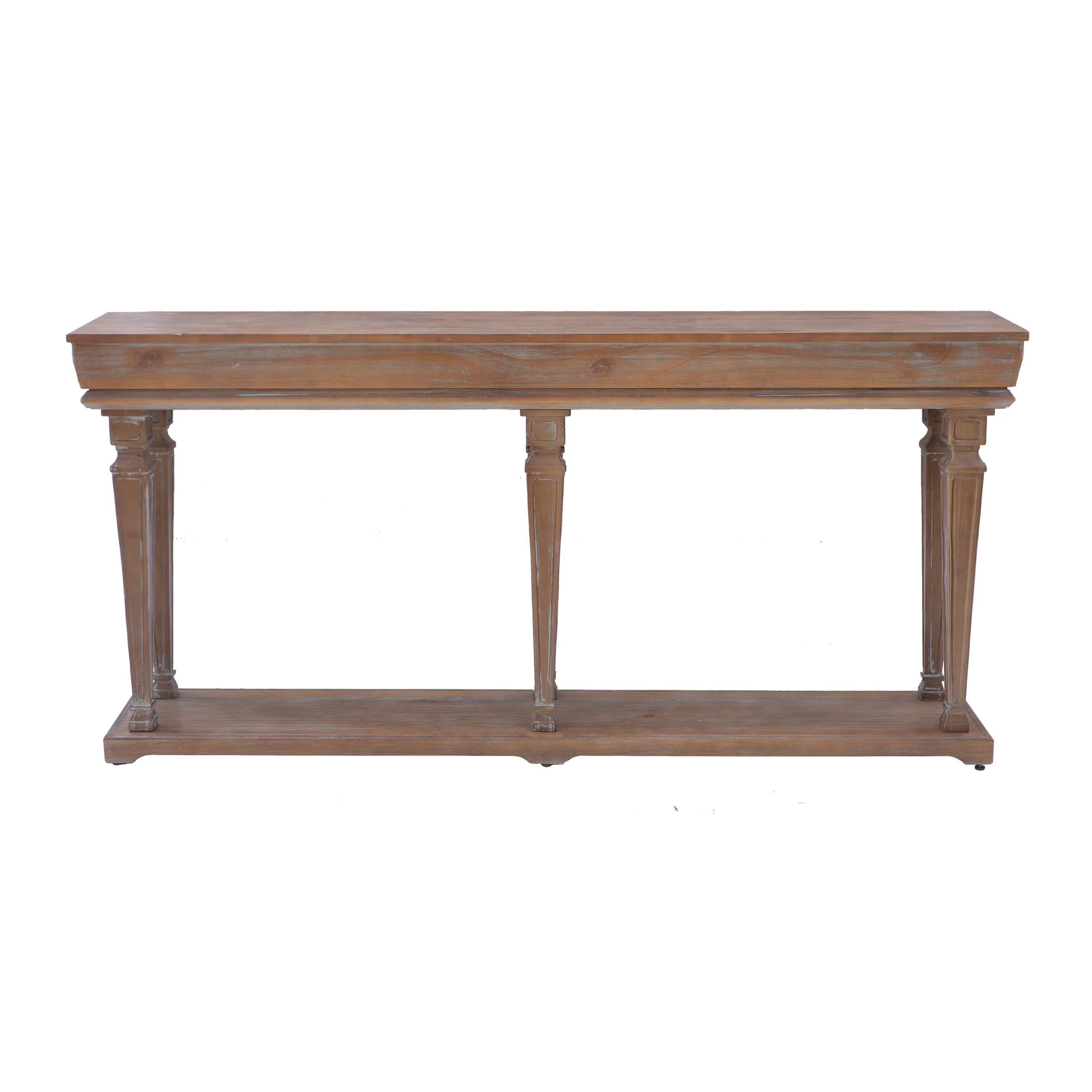 Benjamin Long Console Table, Weathered Driftwood