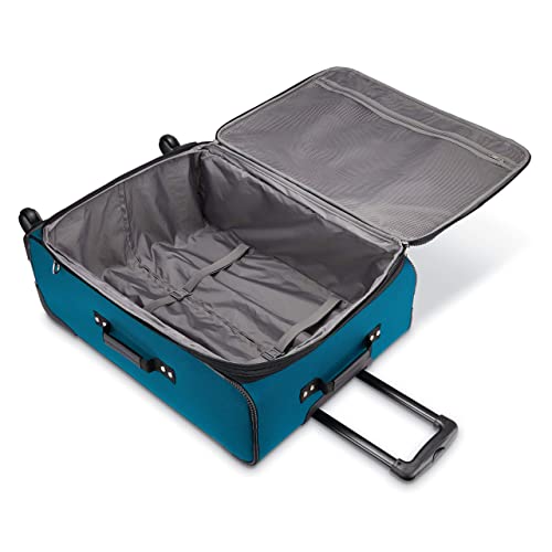 American Tourister Pop Max Softside Luggage with Spinner Wheels, Purple, 3-Piece Set (21/25/29)