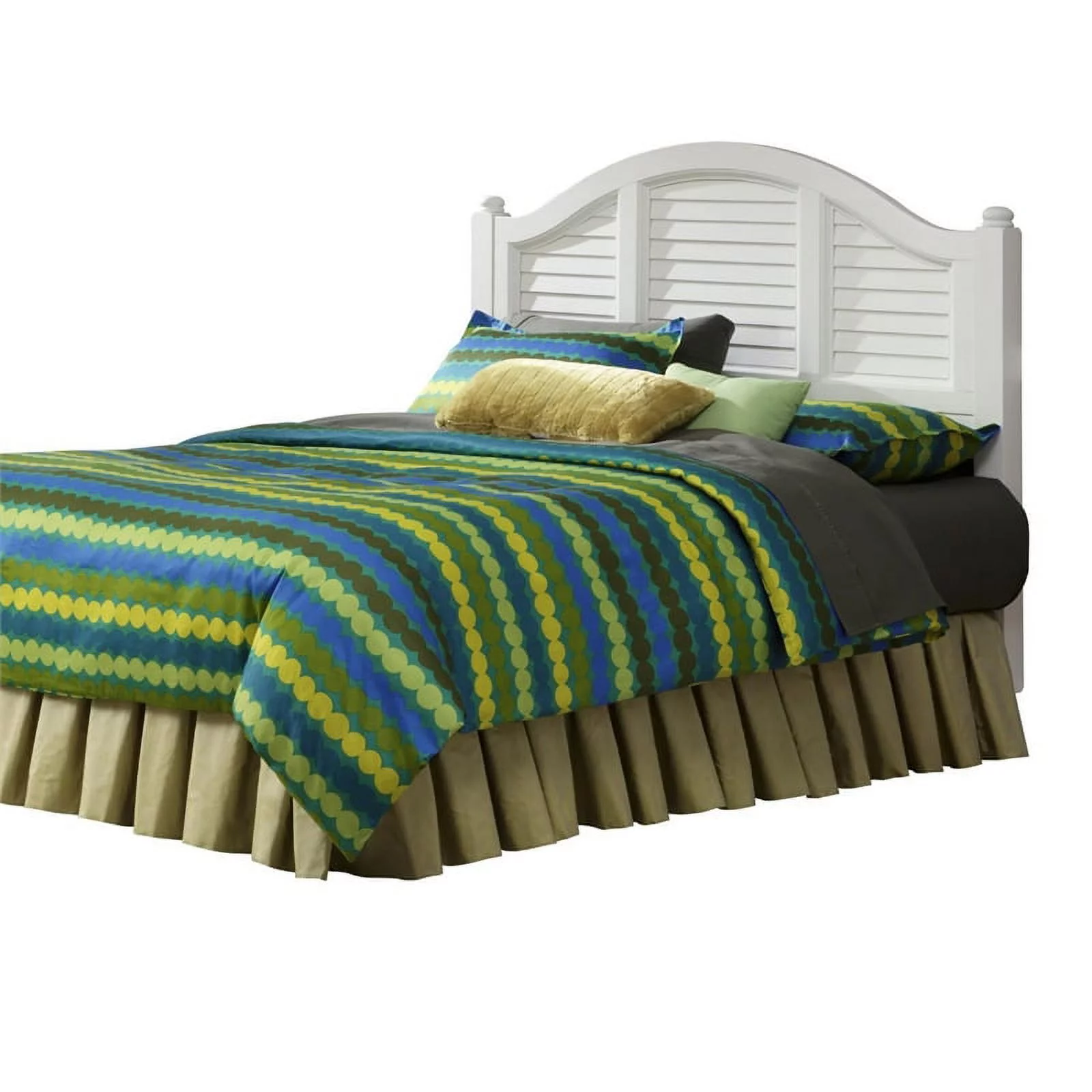 Homestyles Bermuda Wood Queen Headboard in Off White