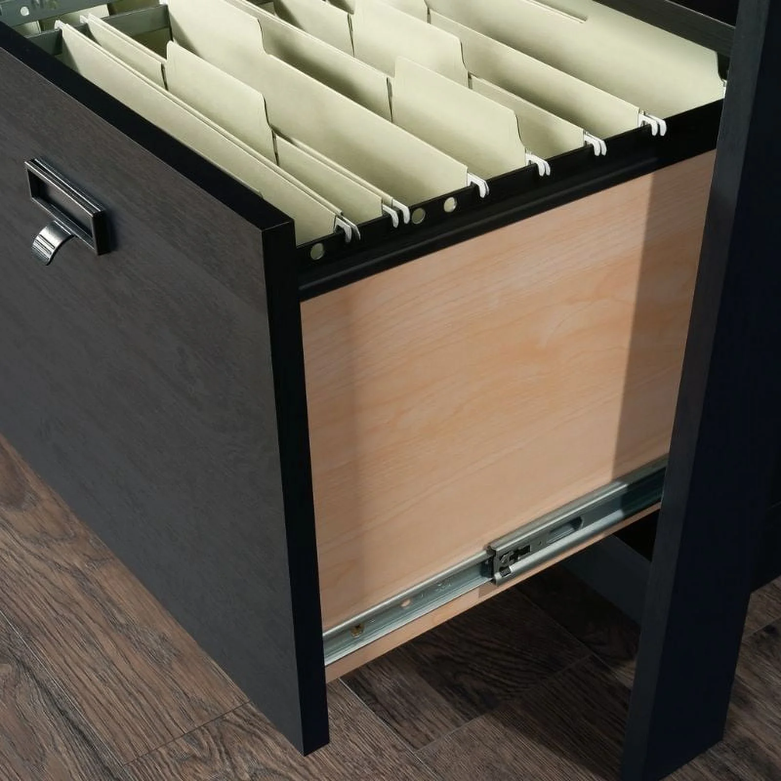UrbanPro Engineered Wood Lateral File Cabinet in Raven Oak Finish