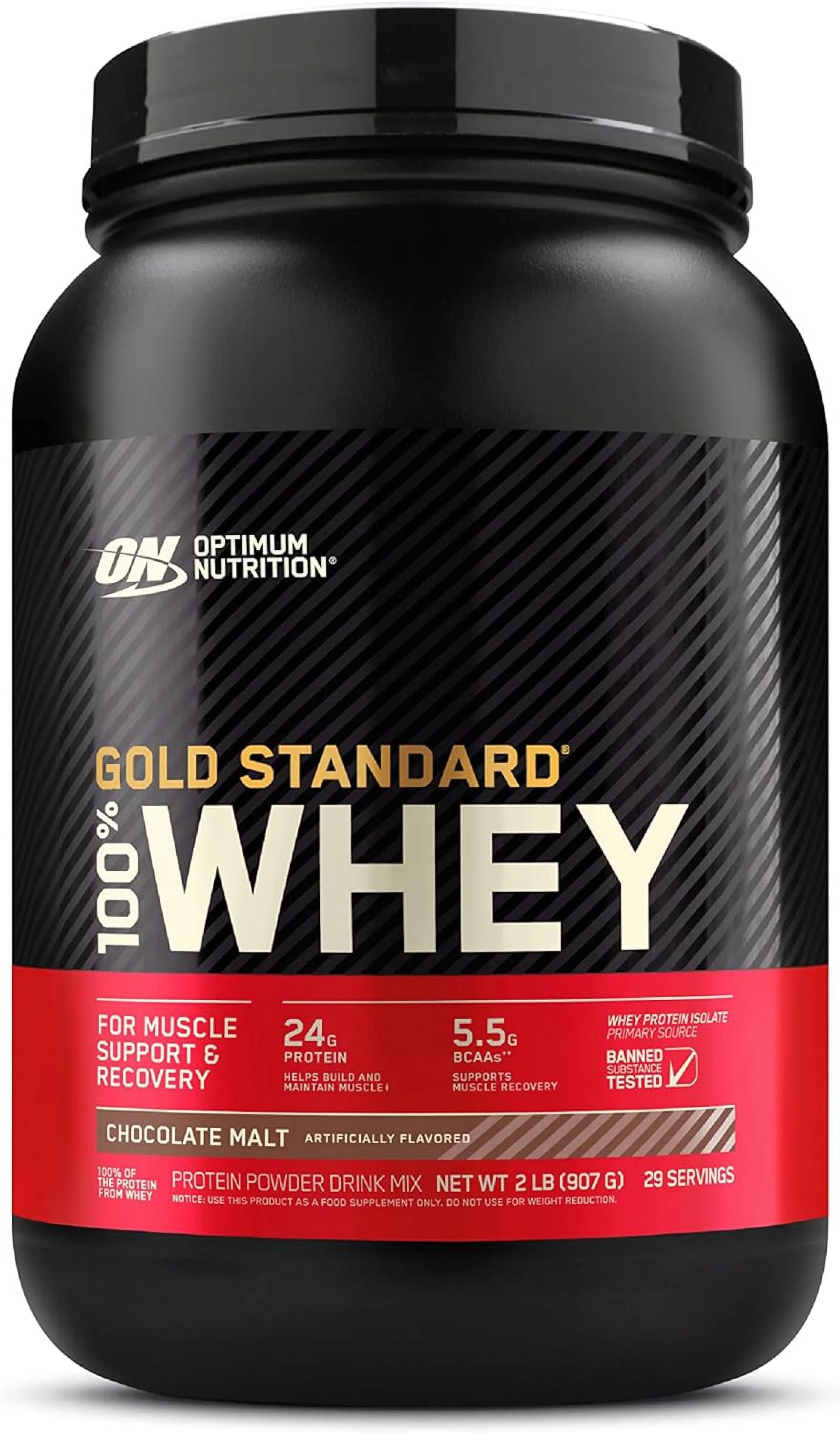 Optimum Nutrition Gold Standard 100% Whey Chocolate Malt - 2 lbs Pack of 2