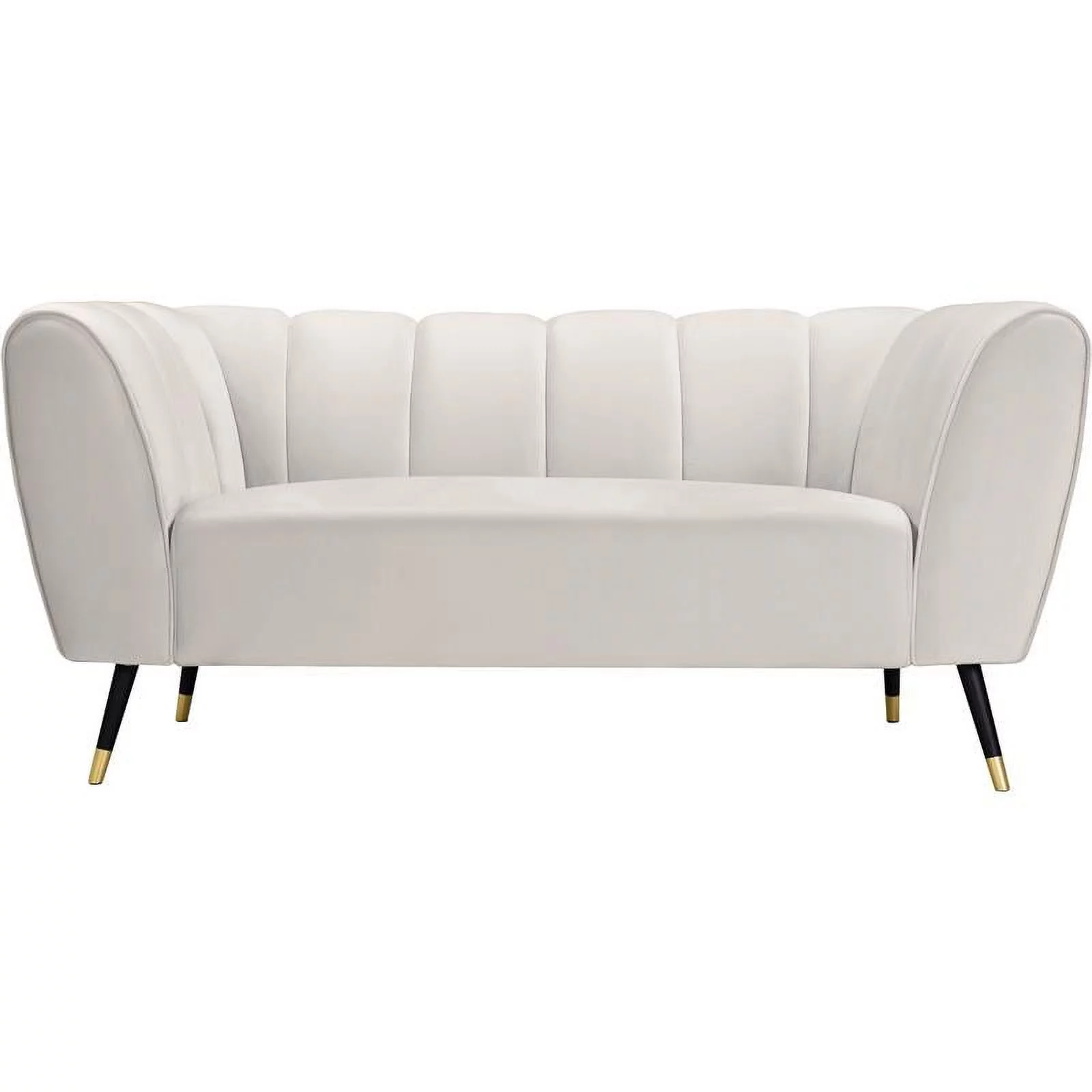 Meridian Furniture Beaumont Cream Velvet Loveseat