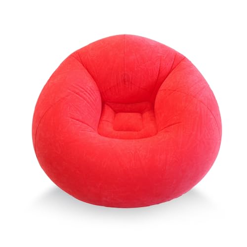 45x45x28 Inflatable Beanless Bean Bag Chair Lounge Sofa - Black