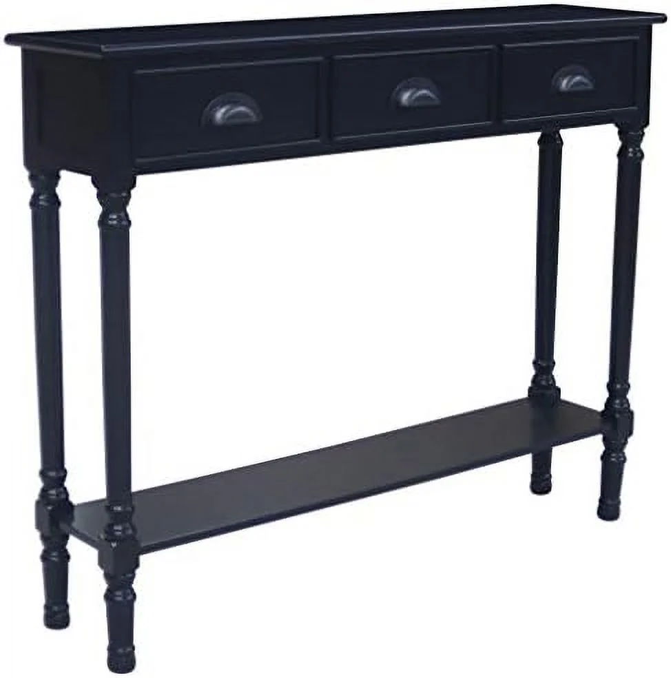 RUNFAYBIU Burlington Console Table with 3 Drawers  32-inch Tall  39 1/2-inch Wide  9-inch Deep  Sahara