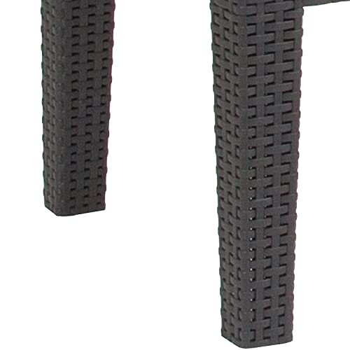 Flash Furniture Seneca Light Gray Faux Rattan Coffee Table