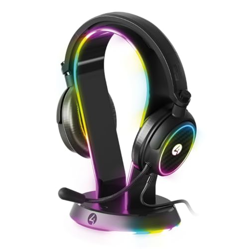 4Gamers Light Up Headset & Stand Bundle - Compatible with Gaming Consoles, PC, Mobile and Tablet