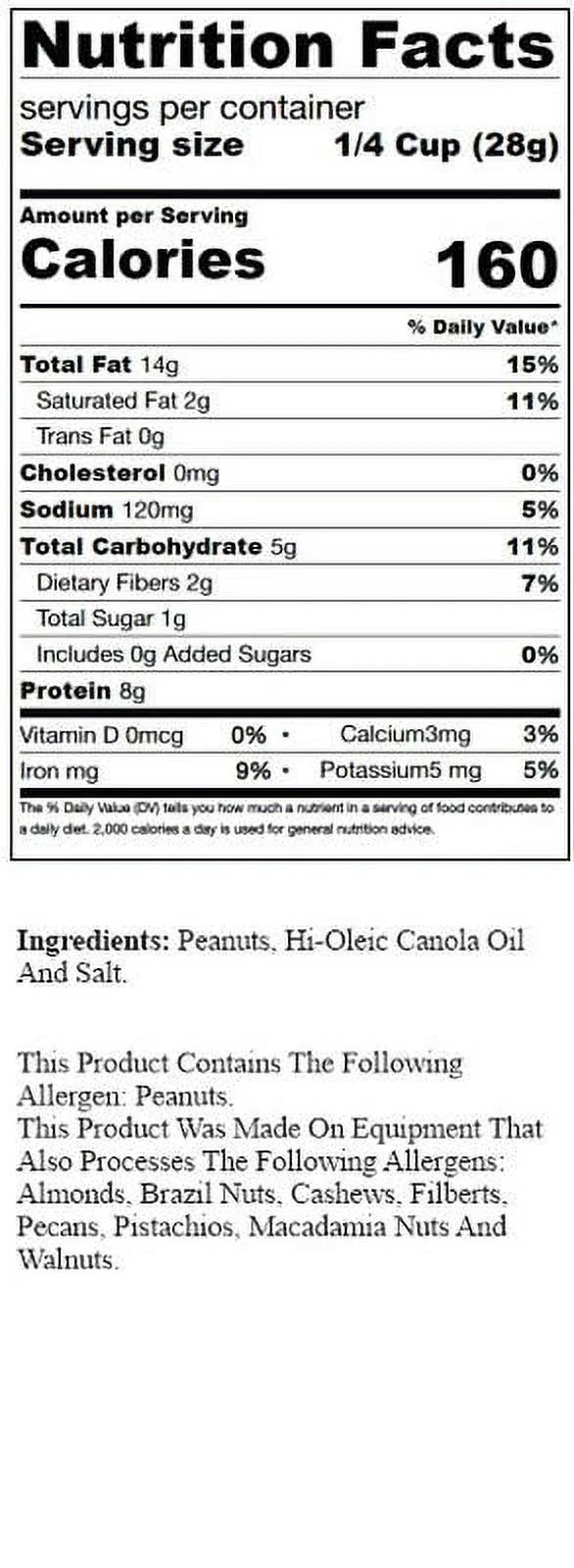 SweetGourmet Spanish Peanuts #1 Roasted & Salted |  3 Pounds