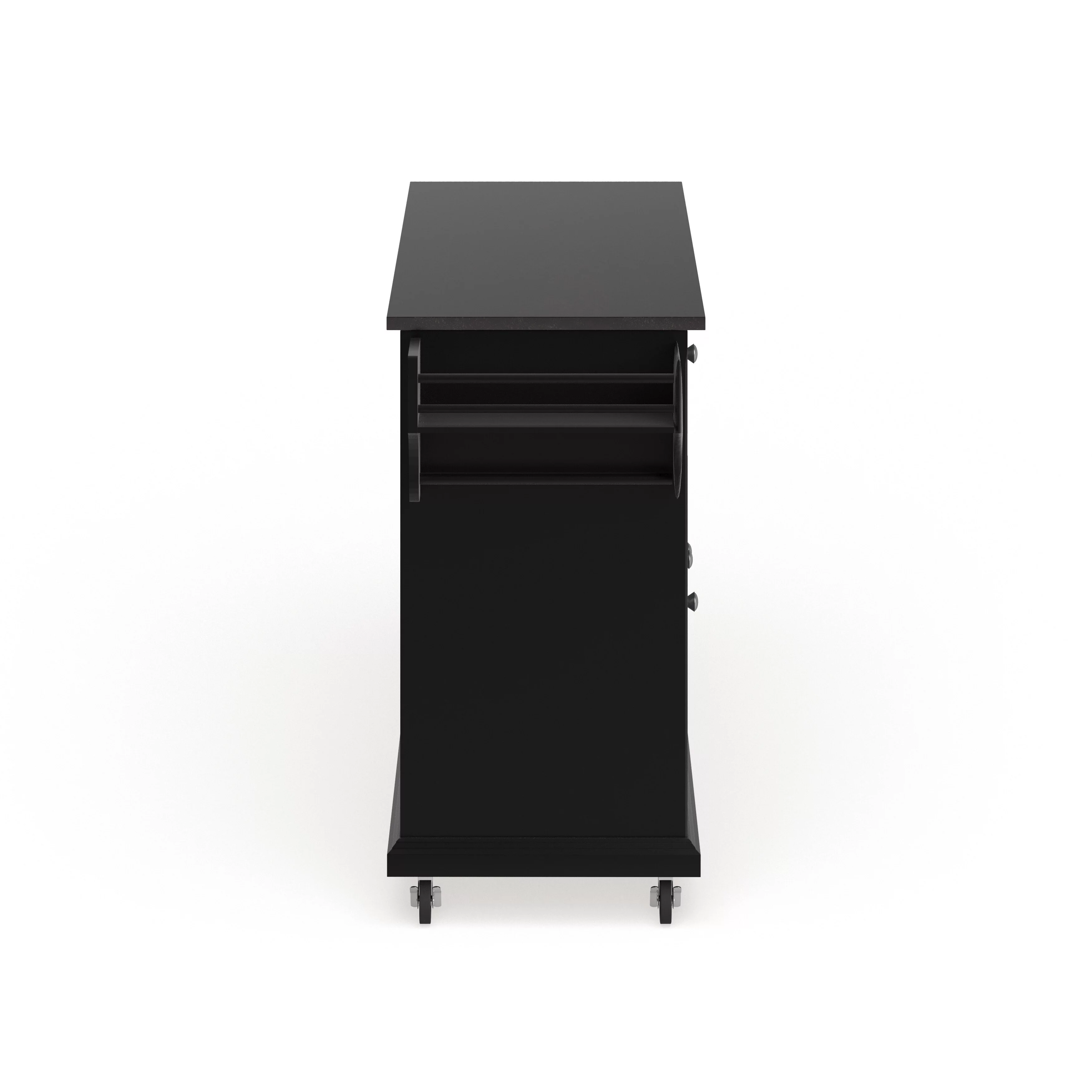 Crosley Furniture Crosley Black Wood Kitchen Cart/ Island with Solid Black Granite Top - 18