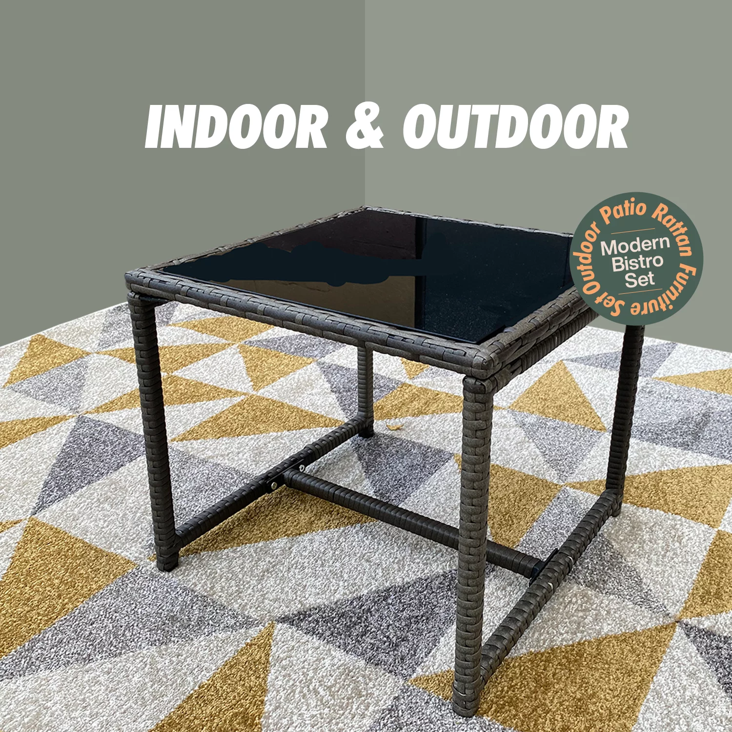 Avel 3-Piece Beautiful Bistro Rattan Furniture Set