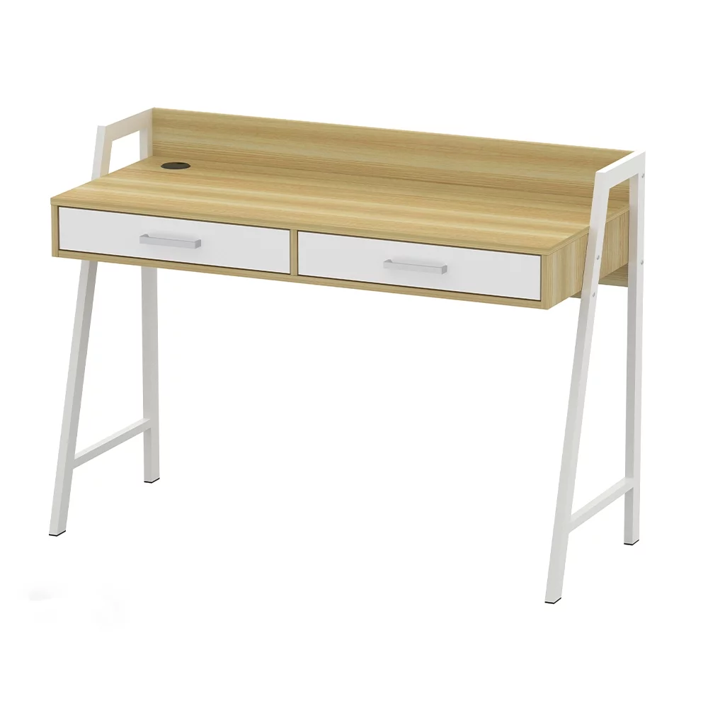 Saint Birch Fenton Metal White Writing Desk