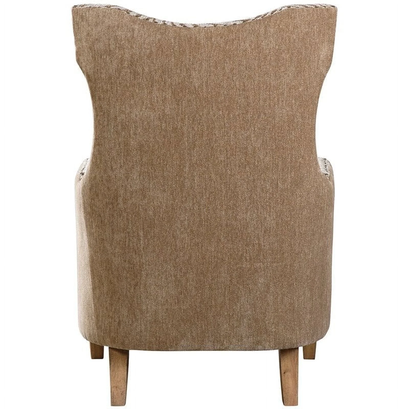 Bowery Hill Traditional Fabric/Wood Animal Pattern Armchair in Brown