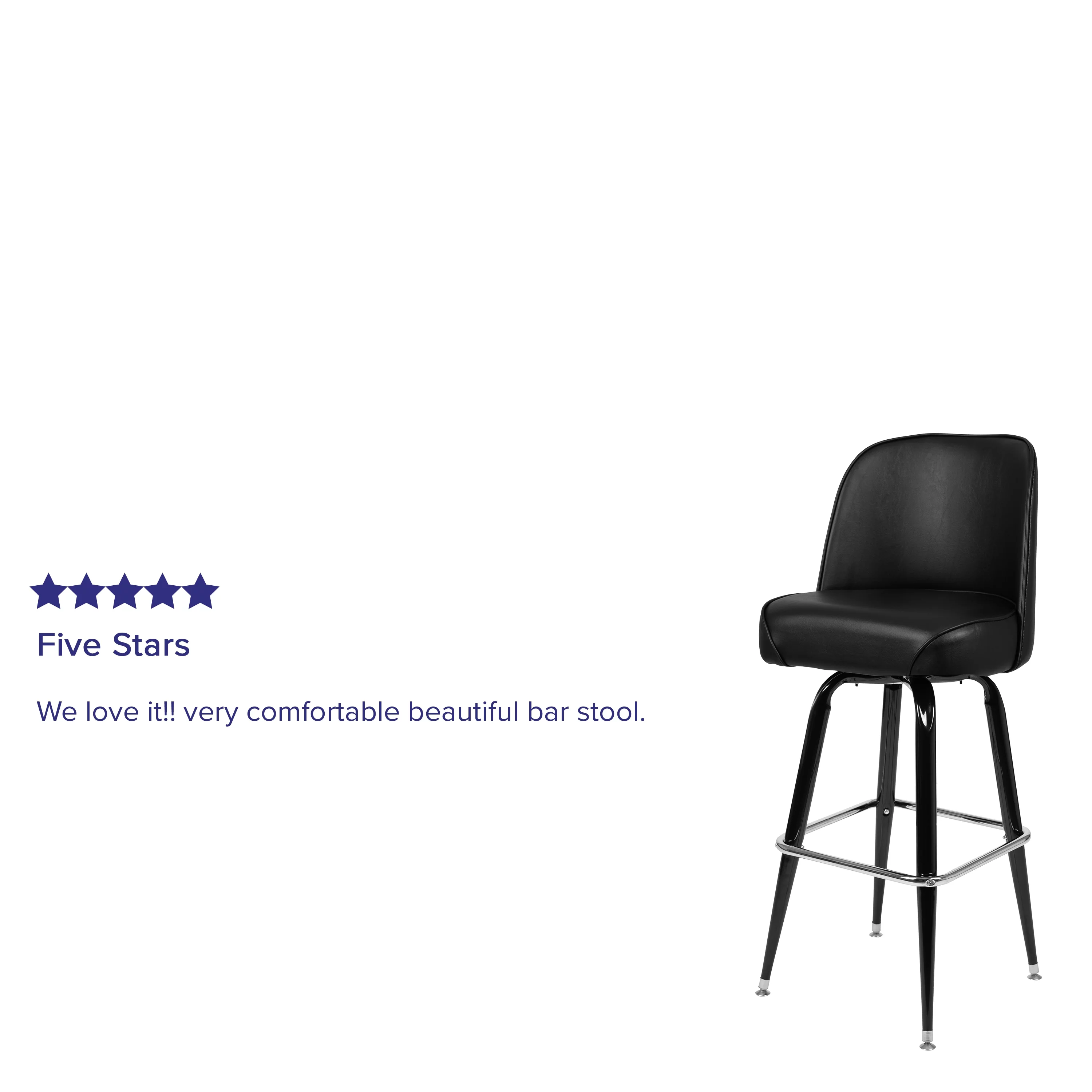 Flash Furniture James 2 Pack Metal Barstool with Swivel Bucket Seat