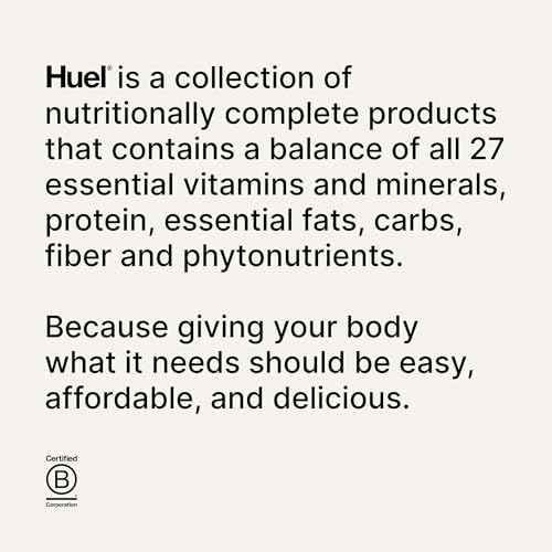 Huel Ready-to-Drink | Chocolate Meal Replacement Drink | High Protein Drink | Nutritionally Complete, Low Sugar, High Fiber, Plant Based, Vegan, Healthy | 20g Protein Per Bottle | 16.9 Fl Oz (12 Pack)